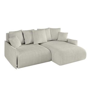 ALTDECOR ROHOVÁ SEDACÍ SOUPRAVA s otomanem vpravo ONESK-L -v1 216x177x72 krémový manšestr obraz