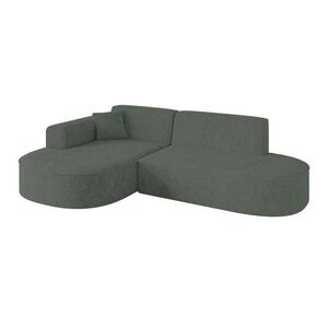ALTDECOR ROHOVÁ SEDAČKA s otomanem vlevo MARI-L1 – 243 x 171 x 79 cm, zelená látka obraz