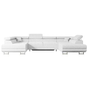 ALTDECOR OBÝVACÍ SADA s funkcí lůžka a úložným prostorem pod postelí GUSA-U 342x202x107 cm bílá buklé obraz