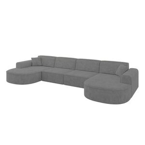 ALTDECOR SEDACÍ SOUPRAVA MARI-U2 – 388 x 171 x 79 cm, šedá barva, velur obraz