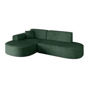 ALTDECOR ROHOVÁ SEDACÍ SOUPRAVA s otomanem vlevo MARI-L1 – 243 x 171 x 79 cm, zelený manšestr obraz
