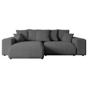 ALTDECOR ROHOVÁ SEDACÍ SOUPRAVA s otomanem vlevo ESKAR-L 266x176x72 platinová barva, buklé obraz