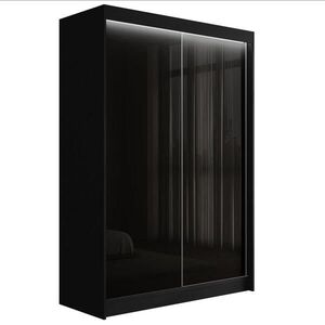 ALTDECOR ŠATNÍ SKŘÍŇ PEKA s LED - 150 cm - černá obraz