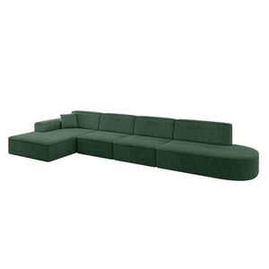 ALTDECOR ROHOVÁ SEDACÍ SOUPRAVA s otomanem vlevo IREA-L3-v3 – 412 × 165 × 77 cm, zelená obraz