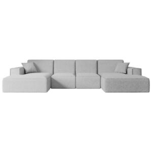 ALTDECOR SEDACÍ souprava SIERRA-U – 349 x 169 x 80 cm, světle šedá buklé obraz