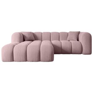 ALTDECOR ROHOVÁ SEDACÍ SOUPRAVA s otomanem vlevo OLEA-L1 – 231 × 173 × 74 cm, růžová obraz
