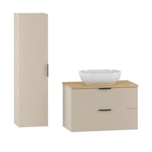 Petits-meubles KOUPELNOVÝ NÁBYTEK 80.6cm Astrid 2er-Set Kašmír a dřevo obraz