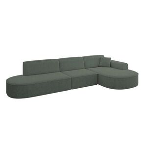 ALTDECOR ROHOVÁ SEDACÍ SOUPRAVA s otomanem vpravo MARI-L2 – 328 x 171 x 79 cm, zelená látka obraz
