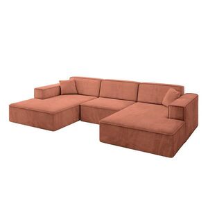 ALTDECOR SEDACÍ souprava IREA-U1-v4 – 301 × 165 × 77 cm, meruňková obraz