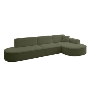 ALTDECOR ROHOVÁ SEDACÍ SOUPRAVA s otomanem vpravo MARI-L2 – 328 x 171 x 79 cm, zelená buklé obraz