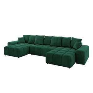 ALTDECOR SEDACÍ SOUPRAVA ENIL-U 401x189x68 tmavě zelená velur obraz
