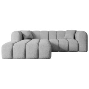 ALTDECOR ROHOVÁ SEDACÍ SOUPRAVA s otomanem vlevo OLEA-L1 – 231 × 173 × 74 cm světle šedá obraz