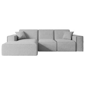 ALTDECOR ROHOVÁ SEDACÍ SOUPRAVA s otomanou vlevo SERRA-L – 266 × 169 × 80 cm, světle šedá buklé obraz