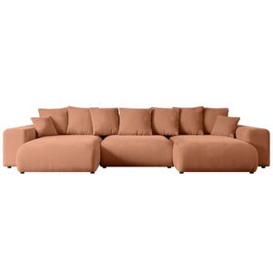 ALTDECOR SEDACÍ SOUPRAVA s funkcí lůžka ESKAR-U - 364 x 176 x 72 cm korálový velur obraz