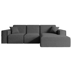 ALTDECOR ROHOVÁ SEDACÍ SOUPRAVA s otomanem vpravo SERRA-L – 266 × 169 × 80 cm, šedá buklé obraz