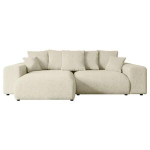 ALTDECOR ROHOVÁ SEDACÍ SOUPRAVA s otomanem vlevo ESKAR-L 266x176x72 krémová buklé obraz
