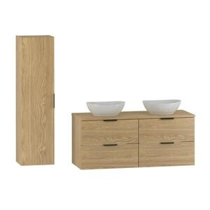 Petits-meubles KOUPELNOVÝ NÁBYTEK 120.6cm Astrid 2er-Set Dřevo obraz