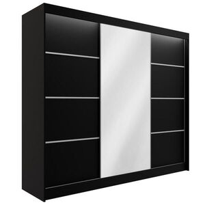 ALTDECOR ŠATNÍ SKŘÍŇ PAOKI s LED – 250 cm – černá obraz