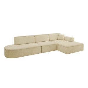 ALTDECOR ROHOVÁ SEDACÍ SOUPRAVA s otomanem vpravo IREA-L2-v4 – 327 × 165 × 77 cm, béžová obraz