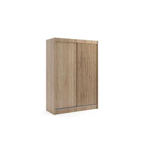 ALTDECOR ŠATNÍ SKŘÍŇ VILAN s lamelami/LED – 150 cm – Sonoma dub | barvy dubu obraz