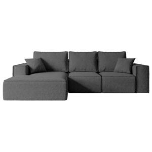 ALTDECOR ROHOVÁ SEDACÍ SOUPRAVA s funkcí lůžka a úložným prostorem SERRA-L-S – 266x161x87 cm šedá buklé obraz