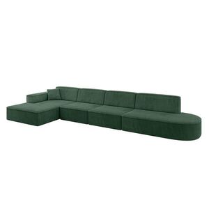 ALTDECOR ROHOVÁ SEDACÍ SOUPRAVA s otomanem vlevo IREA-L3-v4 – 412 × 165 × 77 cm, zelená obraz