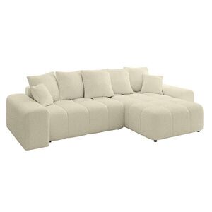 ALTDECOR ROHOVÁ SEDACÍ SOUPRAVA s otomanem vpravo ENIL-L 297x189x68 béžová buklé obraz