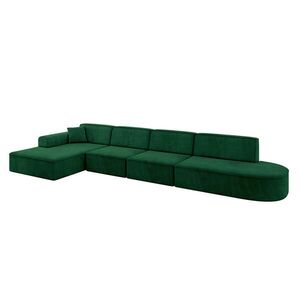 ALTDECOR ROHOVÁ SEDACÍ SOUPRAVA s otomanem vlevo IREA-L3-v3 – 413 × 171 × 79 cm, zelená obraz