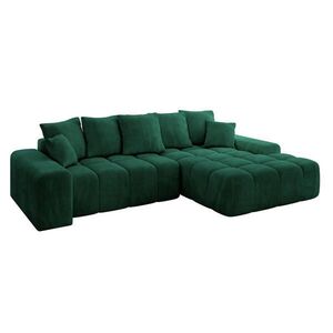 ALTDECOR ROHOVÁ SEDAČKA, otoman vpravo ENSI-L – 267 × 164 × 69 cm, tmavě zelená obraz