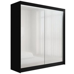 ALTDECOR ŠATNÍ SKŘÍŇ PEKA s LED – 200 cm – černá|bílá obraz
