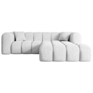 ALTDECOR ROHOVÁ SEDACÍ SOUPRAVA s otomanem vpravo OLEA-L1 – 231 × 173 × 74 cm, bílá obraz