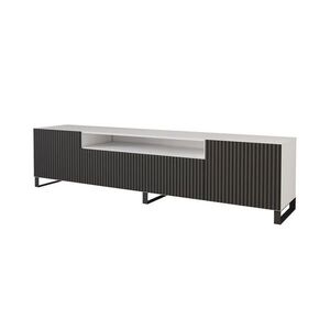 ALTDECOR NÍZKÁ komoda NOA-2-S 200 x 53 x 41 cm – bílá / černá obraz
