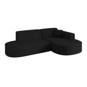 ALTDECOR ROHOVÁ SEDACÍ SOUPRAVA s otomanem vpravo MARI-L1 – 243 × 171 × 79 cm, černá, tkanina obraz