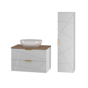 Petits-meubles KOUPELNOVÝ NÁBYTEK 80.6cm Aurora 2er-Set Bílá obraz