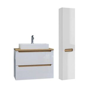 Petits-meubles KOUPELNOVÝ NÁBYTEK 80cm Livia 2er-Set Bílá obraz