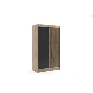 ALTDECOR ŠATNÍ SKŘÍŇ VILAN s lamelami/LED – 120 cm – Sonoma dub | dub wotan obraz