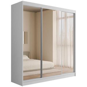 ALTDECOR ŠATNÍ SKŘÍŇ s zrcadlem V2-URBANO 215x200 cm bílá obraz