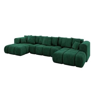 ALTDECOR SEDACÍ SOUPRAVA CLOUD-U-v1 405x185x90 tmavě zelená velur obraz