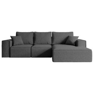 ALTDECOR ROHOVÁ SEDACÍ SOUPRAVA s funkcí lůžka a úložným prostorem SERRA-L-S – 266x161x87 cm šedá buklé obraz