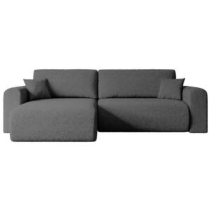 ALTDECOR ROHOVÁ SEDACÍ SOUPRAVA s funkcí lůžka a úložným prostorem ORRO-L – 272 x 145 x 83 cm, šedá, buklé obraz