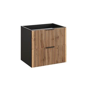Petits-meubles SKŘÍŇKA POD UMYVADLO 60.2cm Gaia Dubové dřevo a černá barva obraz