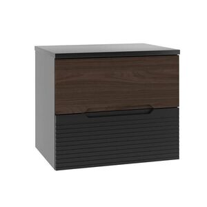 Petits-meubles SKŘÍŇKA POD UMYVADLO 60.6cm Sylla Černá a dřevěná obraz