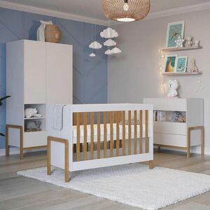 Petits-meubles POKOJ PRO MIMINKO 3DÍLNÝ Bílá a dřevo obraz