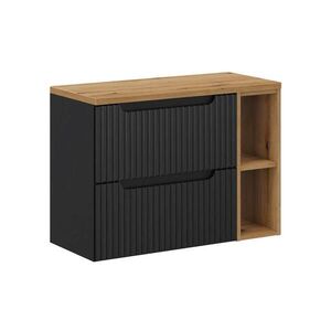 Petits-meubles SKŘÍŇKA POD UMYVADLO 80.4cm Riva Černá a dřevěná obraz