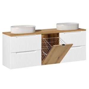 Petits-meubles DVOJUMYVADLO 160.4cm Riva Bílá a dřevo obraz