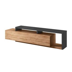 Petits-meubles TV STOLEK Ilyes Dřevo a šedá obraz
