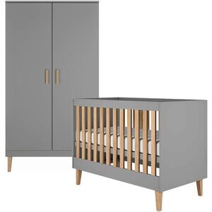 Petits-meubles POKOJ PRO MIMINKO 2DÍLNÝ Kubi Šedá obraz