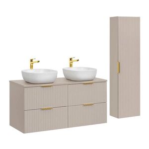Petits-meubles KOUPELNOVÝ NÁBYTEK 120.8cm Adriel 2er-Set Béžová obraz