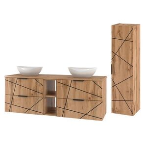 Petits-meubles KOUPELNOVÝ NÁBYTEK 140.6cm Teren 2er-Set Dřevo obraz