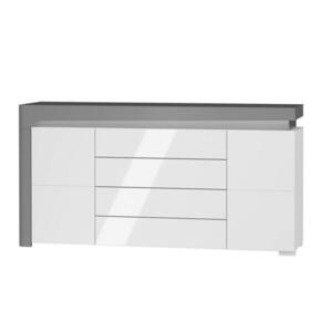 Petits-meubles SIDEBOARD Teo Bílá a šedá obraz